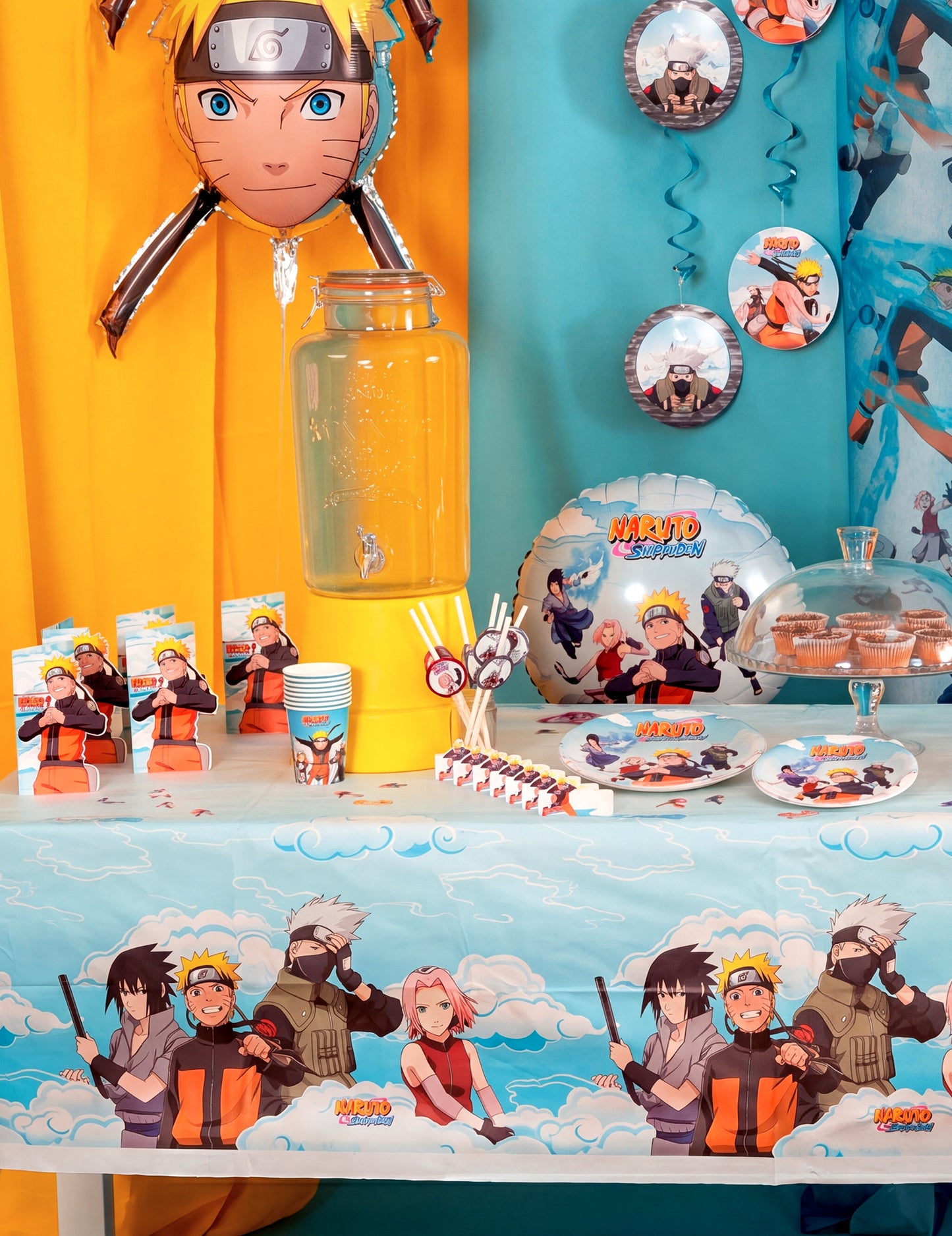 Toalha de mesa de papel reciclável Naruto Shippuden™ 136 x 228 cm