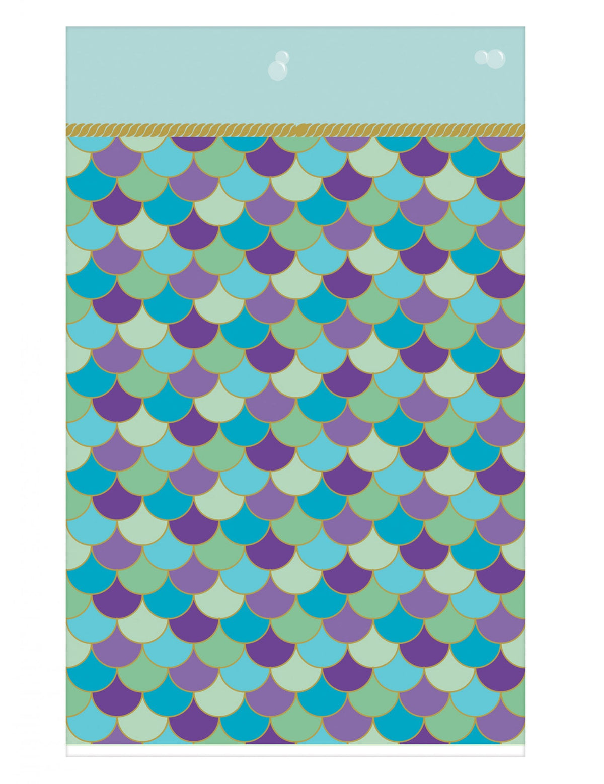 Nappe en papier rêves de sirène à motifs écailles bleu et violet