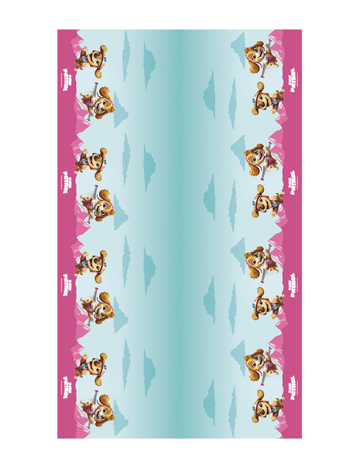 Toalha de papel cor-de-rosa Patrulha Canina™ 1,36 x 2,28 m