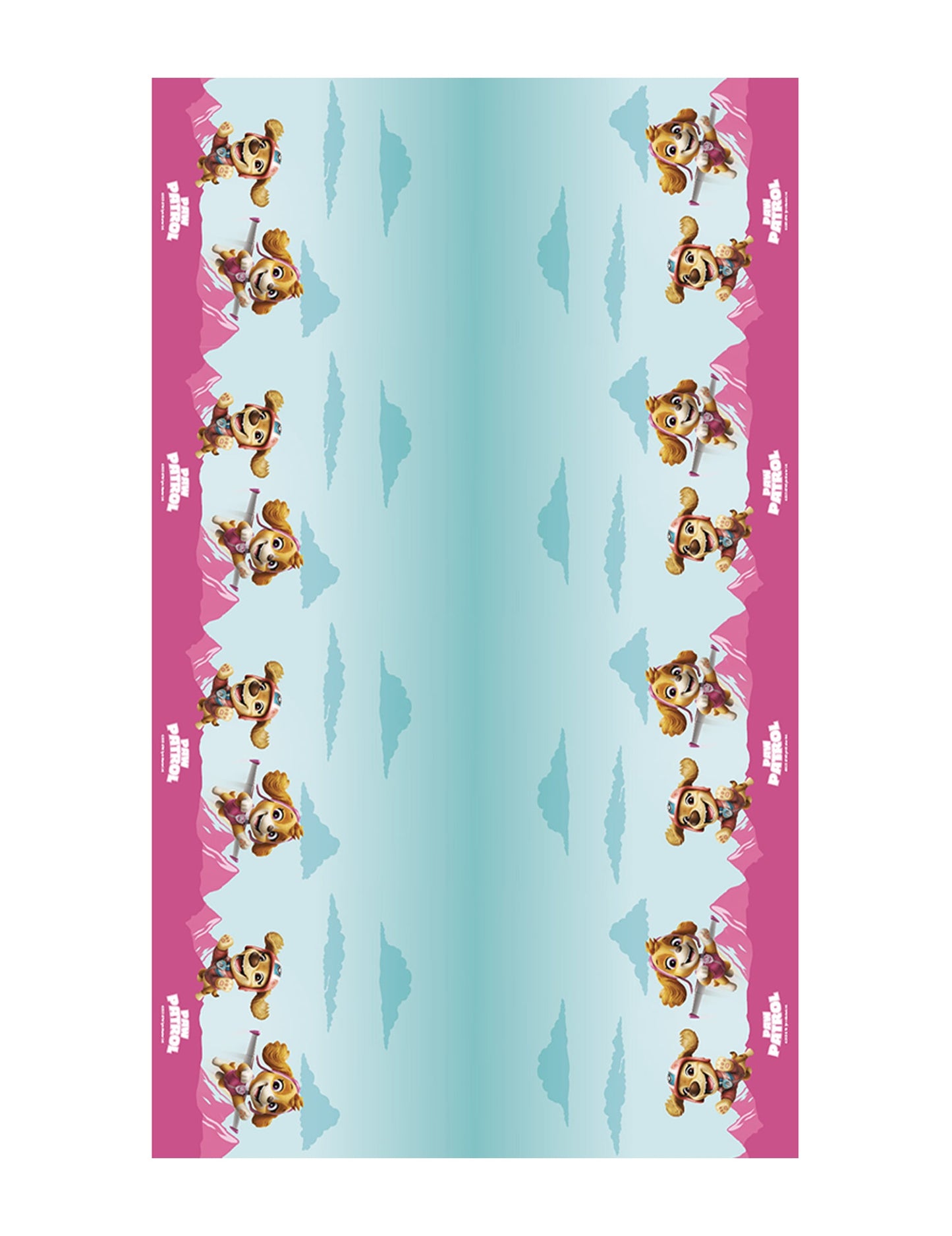 RuÅ¾ovÃ½ papierovÃ½ obrus LabkovÃ¡ patrolaâ„¢ 136cm x 228cm