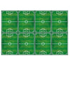 Nappe en plastique football pour fête verte motif terrain de foot