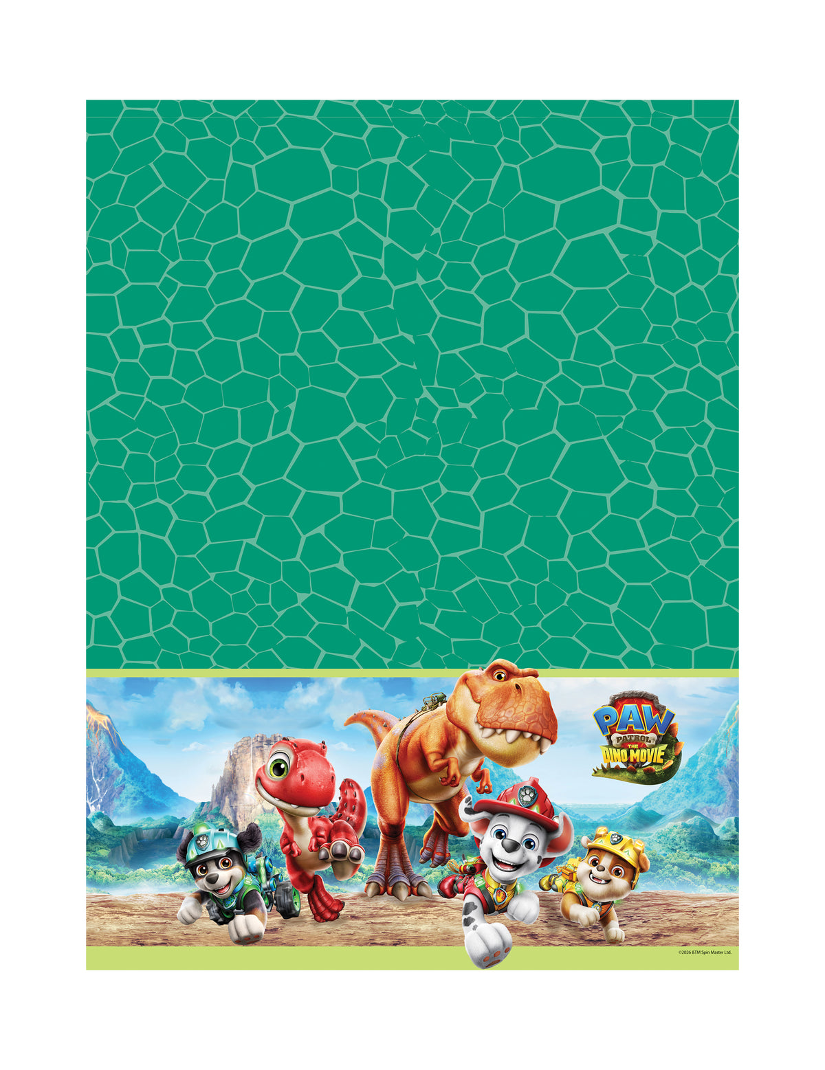 Toalha de mesa em plástico Patrulha Pata™ Dino Movie 120 x 180 cm