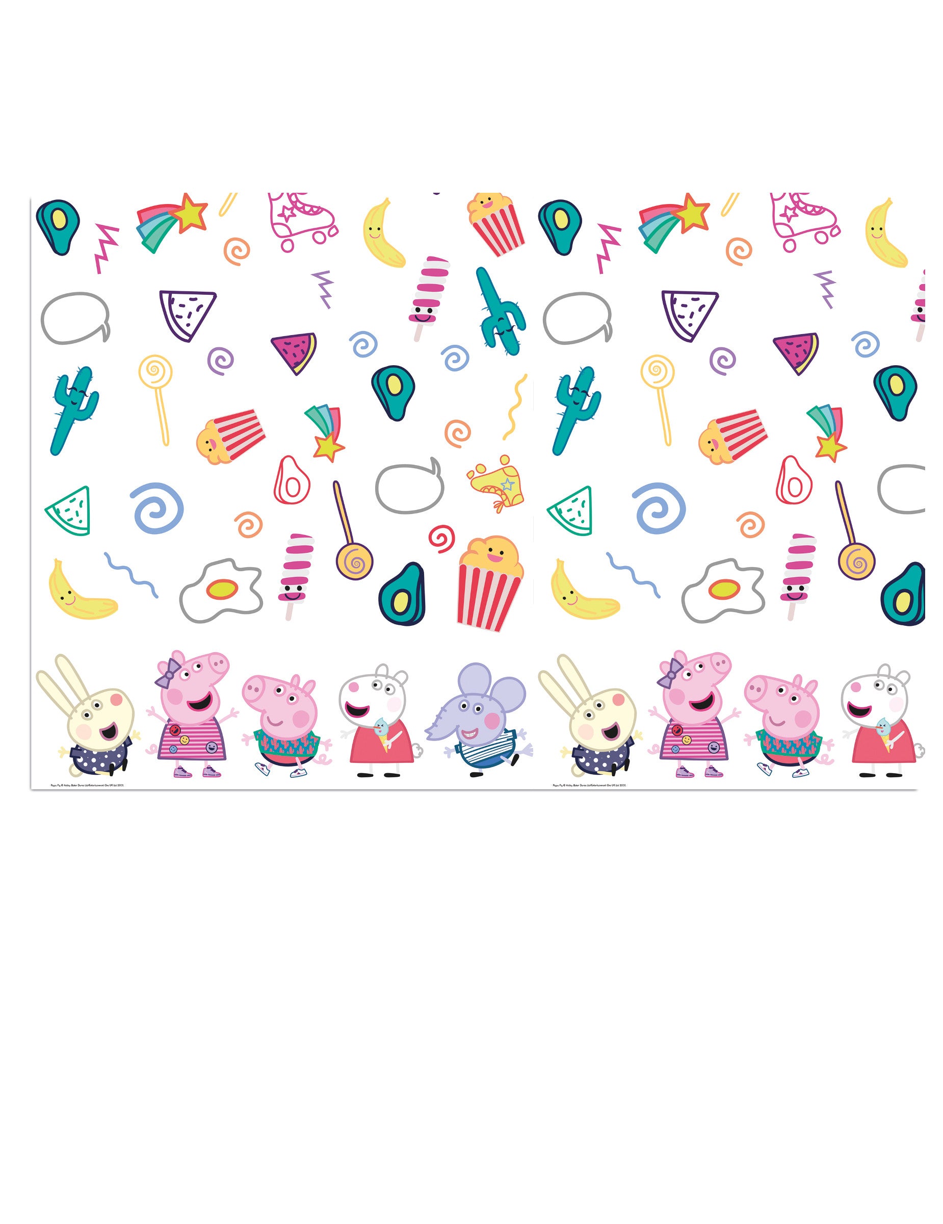 Nappe en plastique Peppa Pig pour enfant multicolore avec motifs festifs