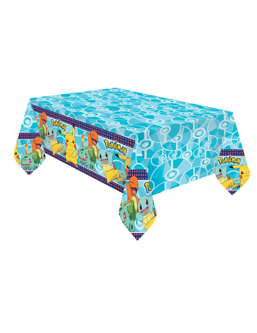 Nappe en plastique Pokémon bleue avec Pikachu et motifs Poké Ball