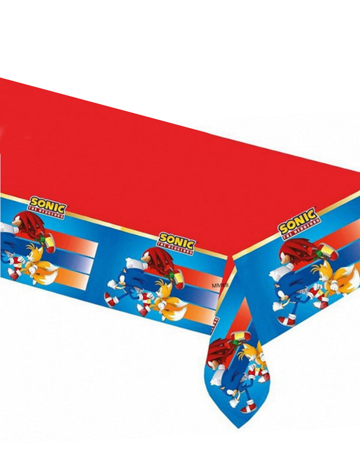 Nappe en plastique Sonic rouge et bleue