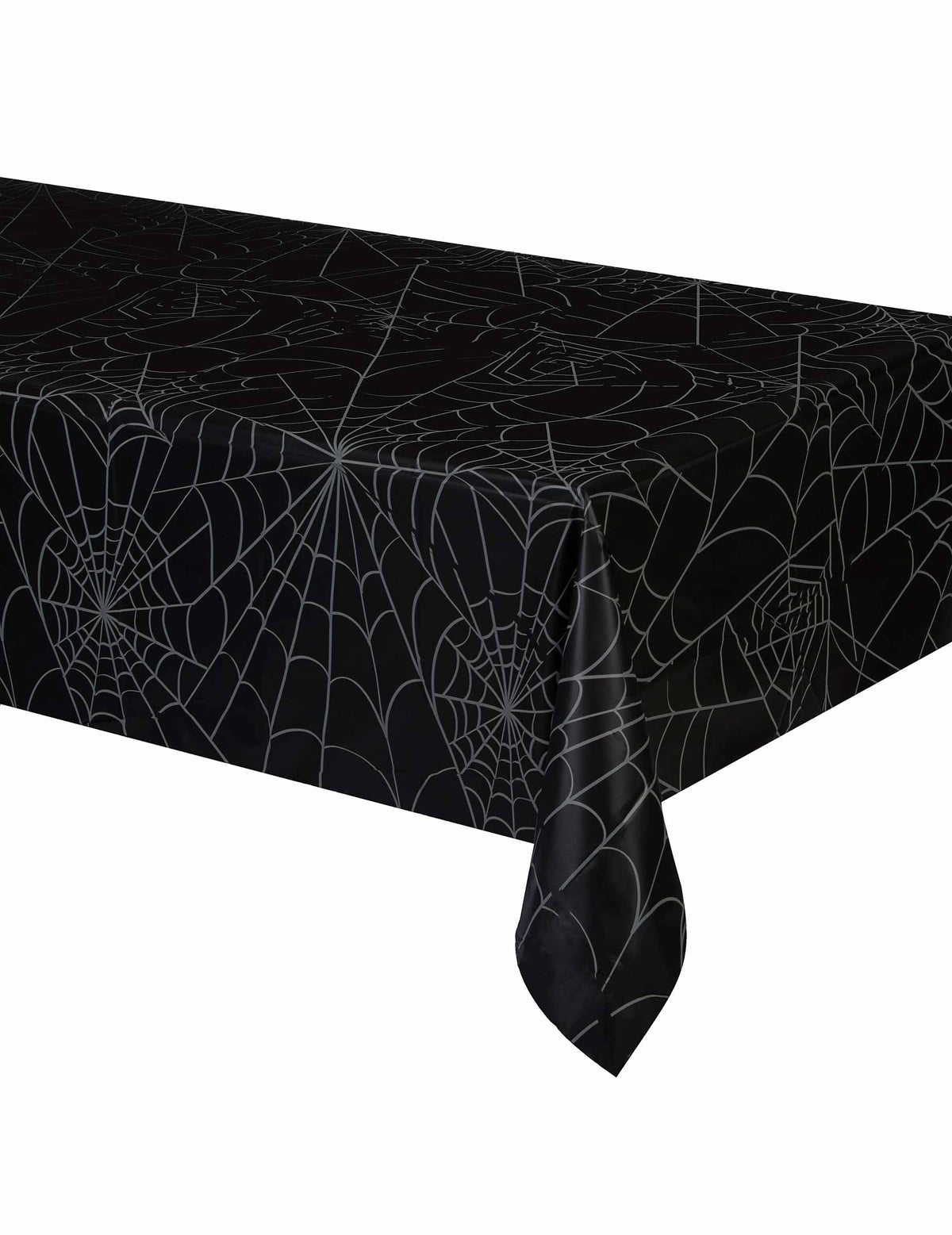 Nappe en papier toiles d'araignées noire et grise