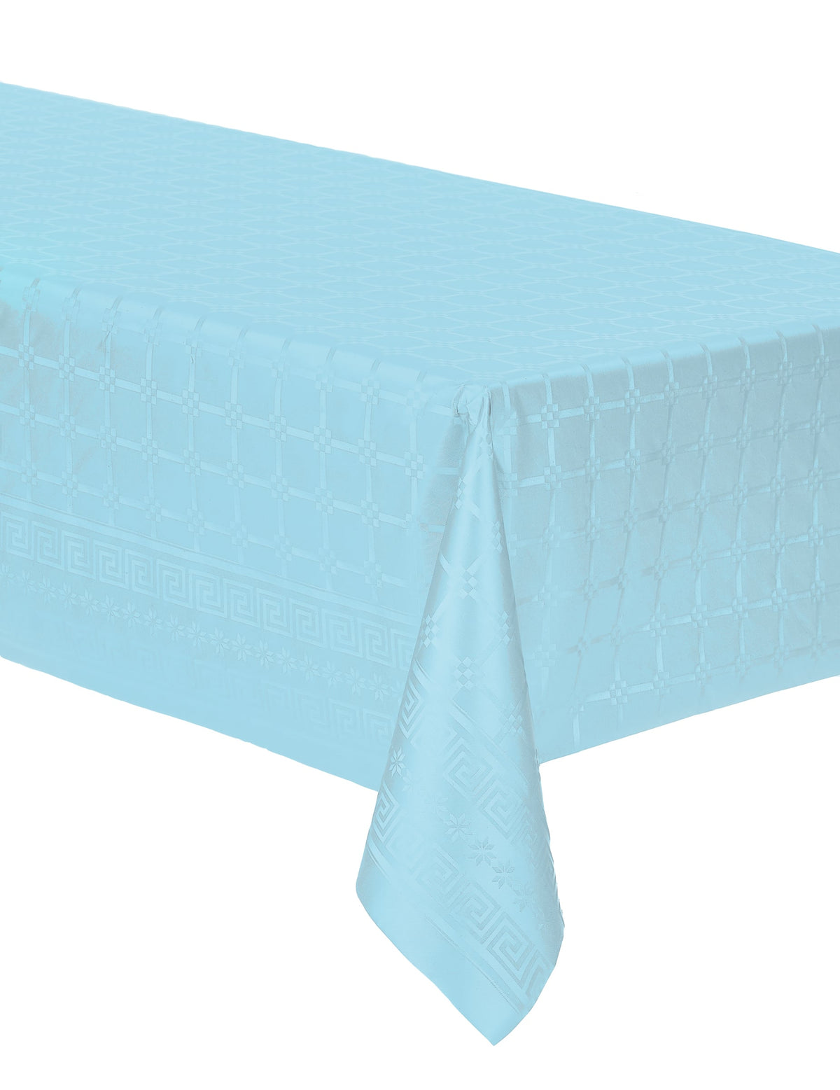 Nappe en rouleau papier damassé pour fête bleu pastel