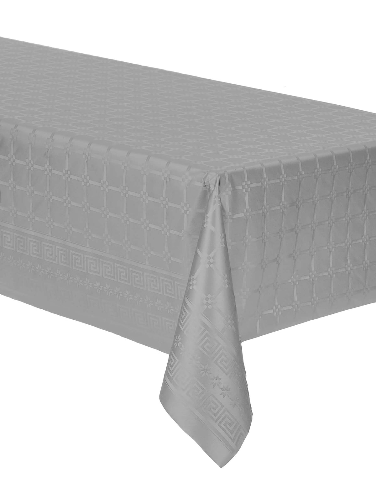 Toalha de mesa em rolo de papel damasco para festa cinzento