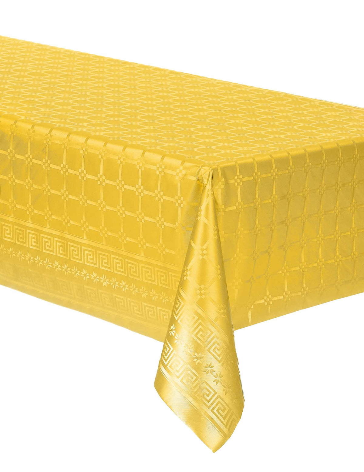 Toalha de mesa em rolo de papel damasco amarelo