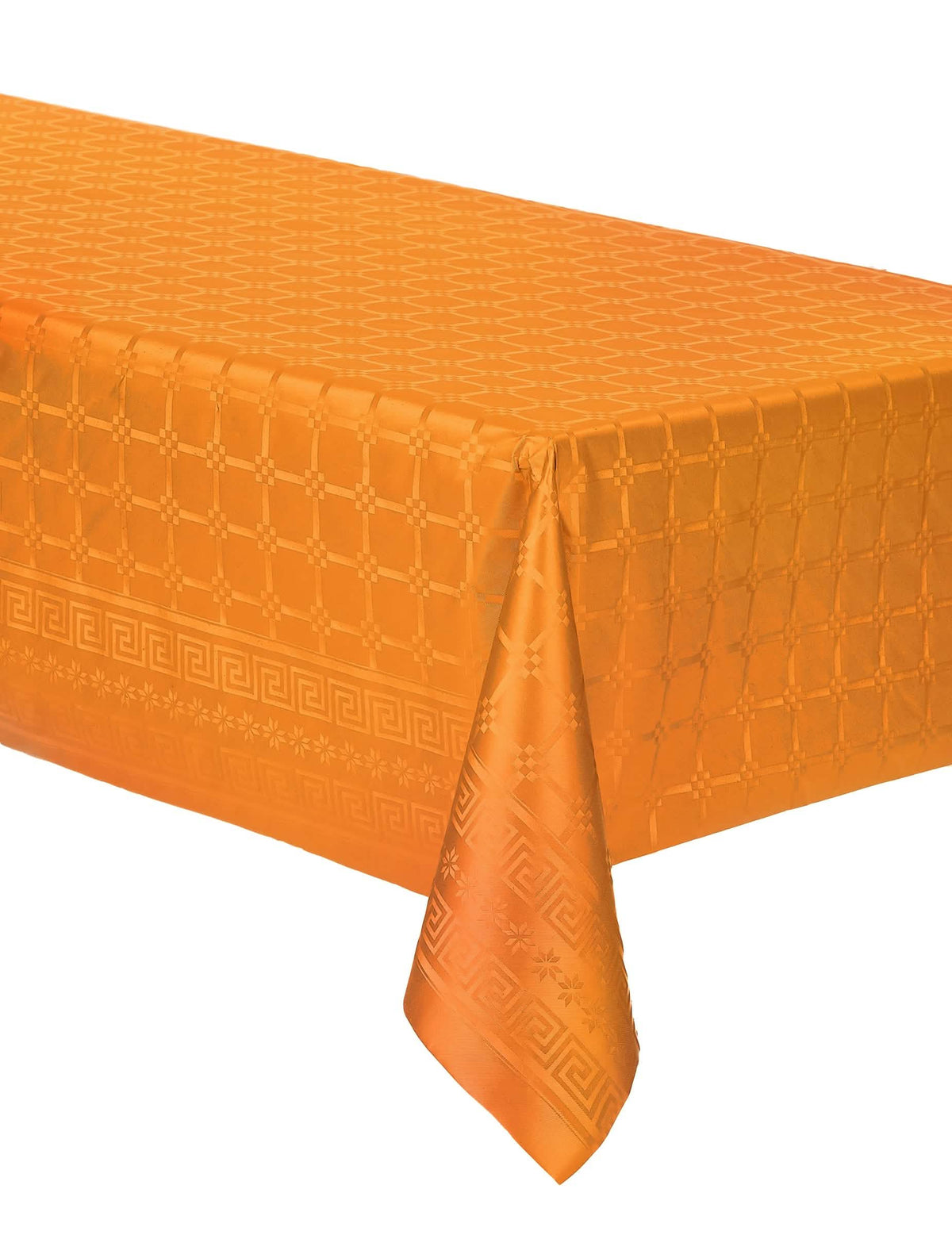 Toalha de mesa em rolo de papel damasco cor de laranja espesso