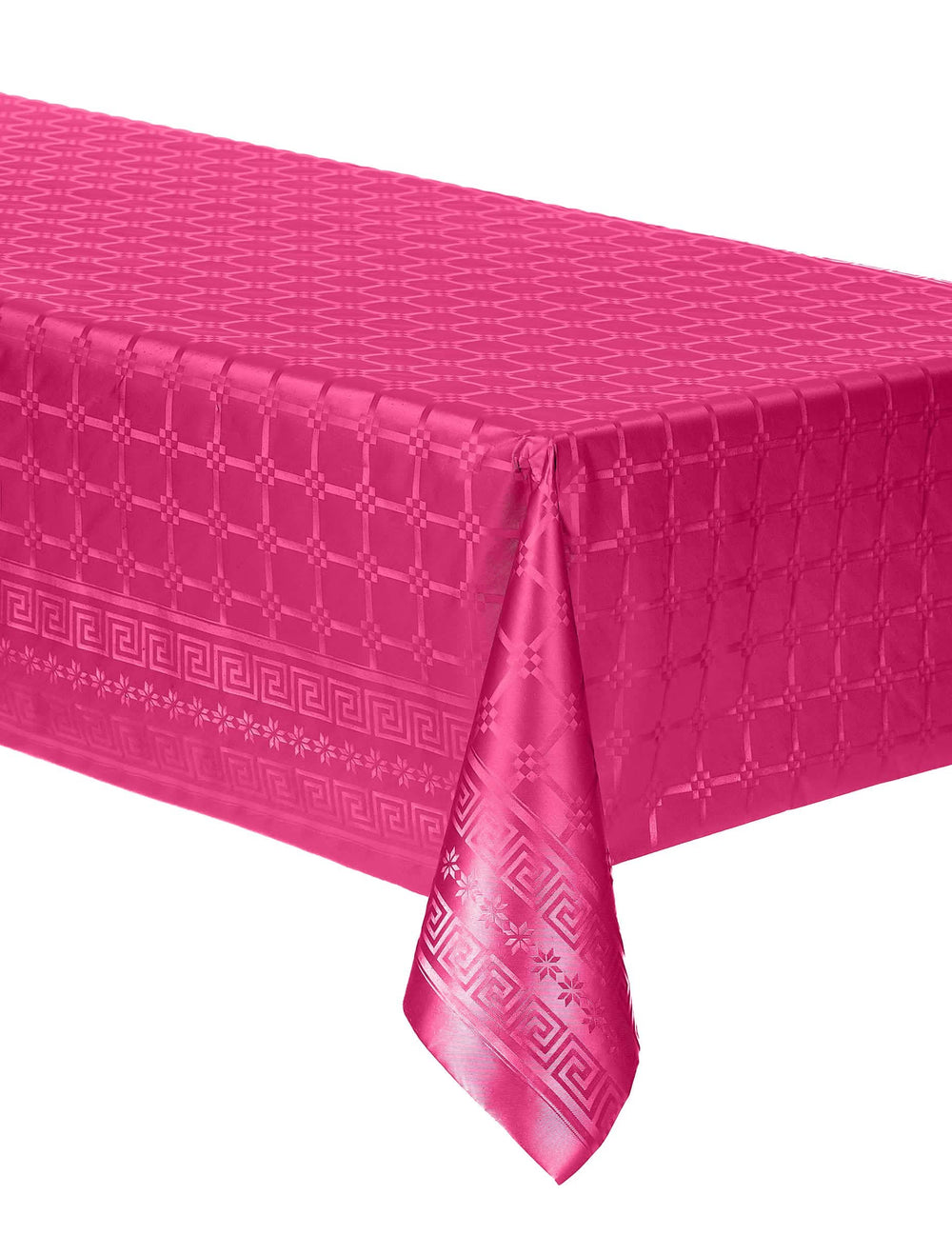 Toalha de mesa em rolo de papel damasco para festa cor de rosa fúcsia