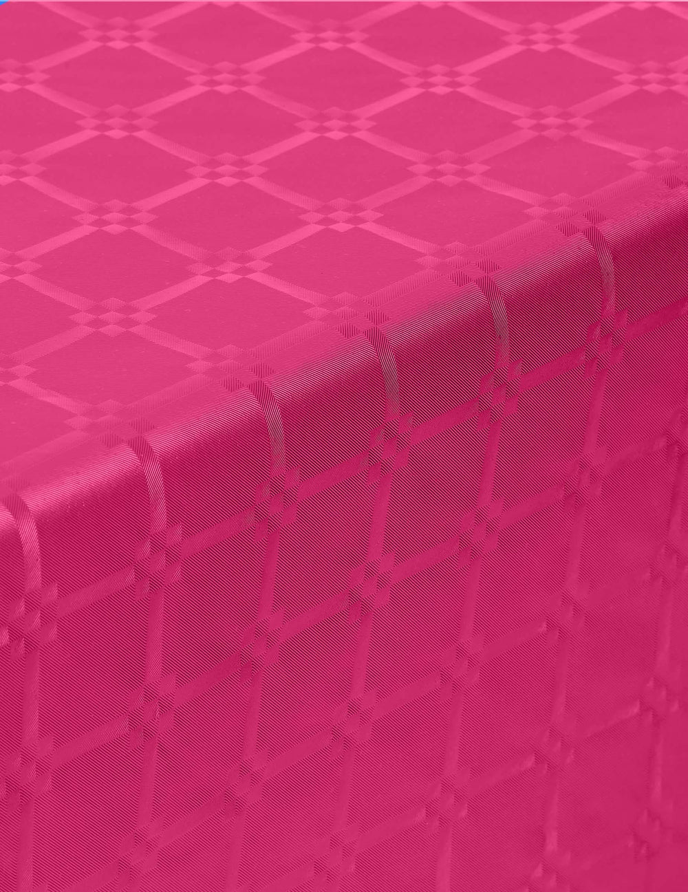Grande plano sobre os motivos da toalha de mesa em rolo de papel adamascado para festa
