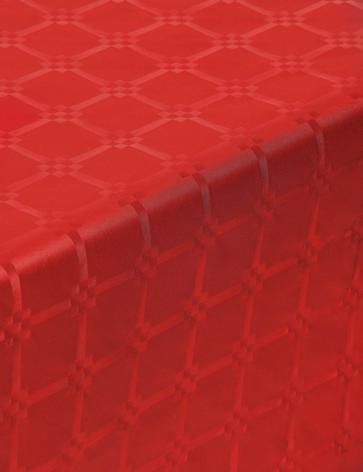 Detalhe do padrão e da textura da toalha de mesa em rolo de papel damasco para decoração de festa