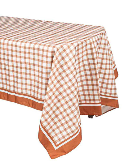Toalha de mesa em tecido vichy auburn Cottage Living 140 x 240 cm