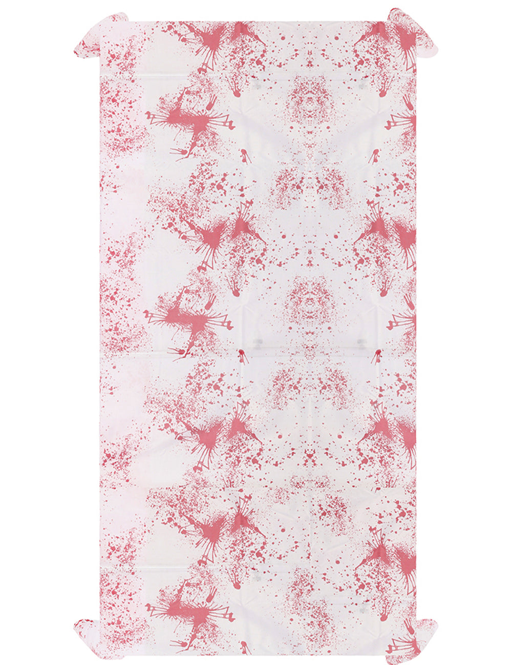 Nappe en tissu Halloween ensanglanté blanche et rouge