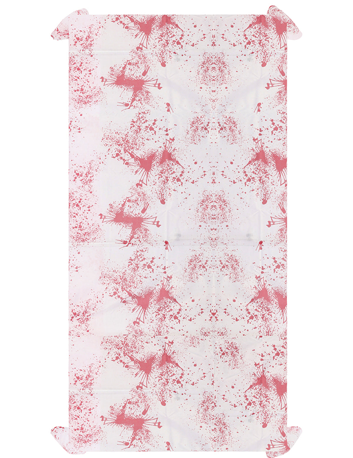 Nappe en tissu Halloween ensanglanté blanche et rouge