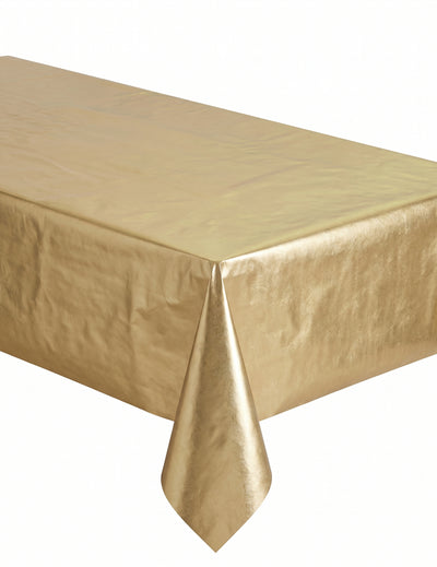 Toalha de mesa metálica dourada 120 cm x 20 m