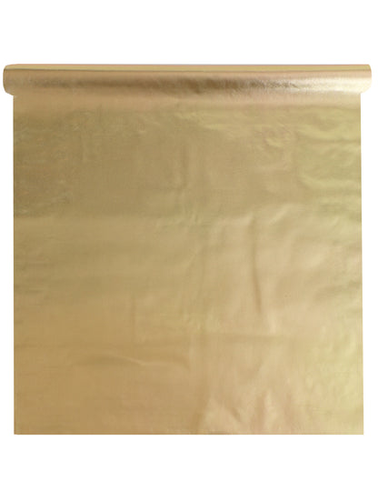 Toalha de mesa metálica dourada 120 cm x 20 m