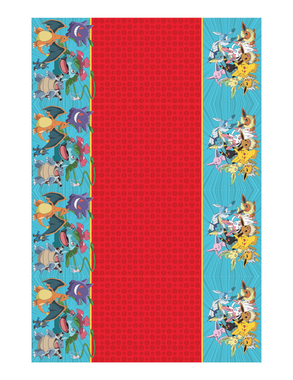 Nappe en plastique Pokémon Next Generation pour enfant rouge et bleue