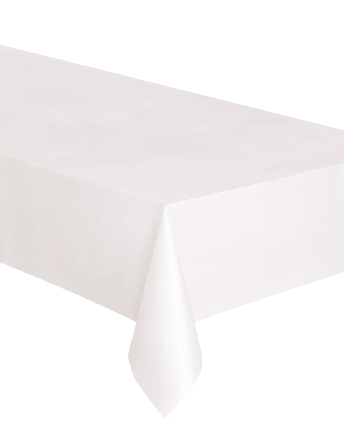 Toalha de mesa retangular de plástico para decoração de festa branca