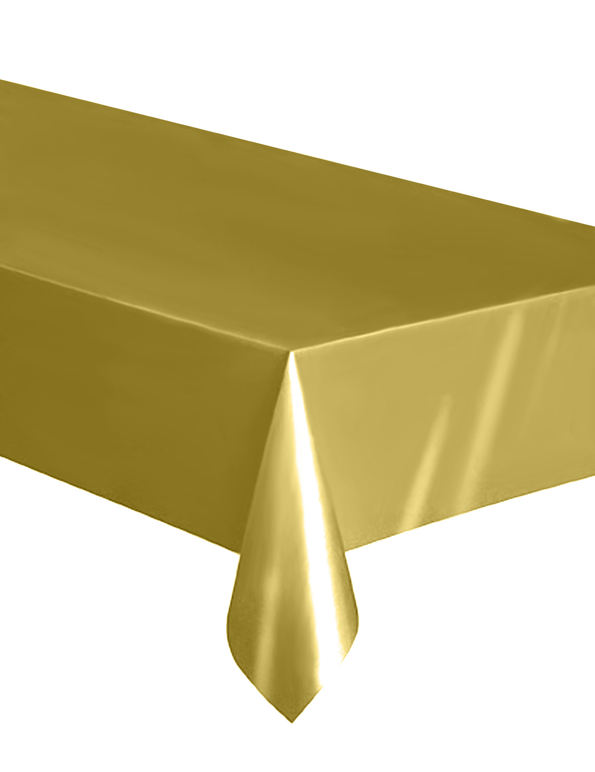 Nappe rectangulaire en plastique pour fête dorée mate