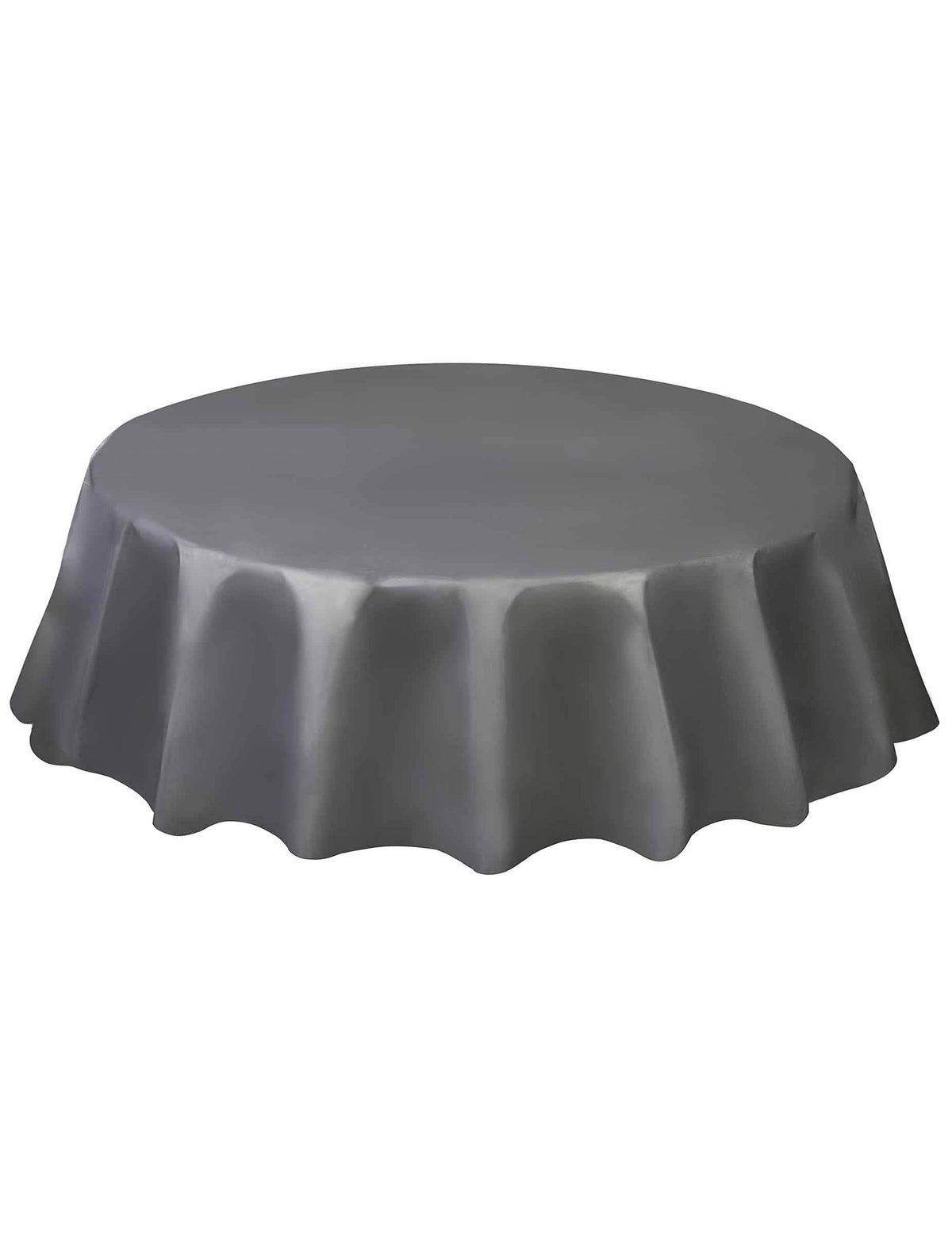 Toalha de mesa redonda de plástico para festa prateado