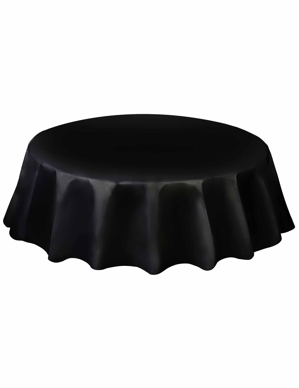 Nappe ronde en plastique pour fête noir