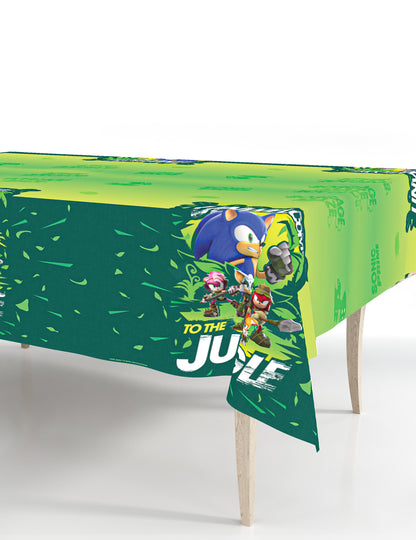 Nappe Sonic Prime verte sur le thème jungle