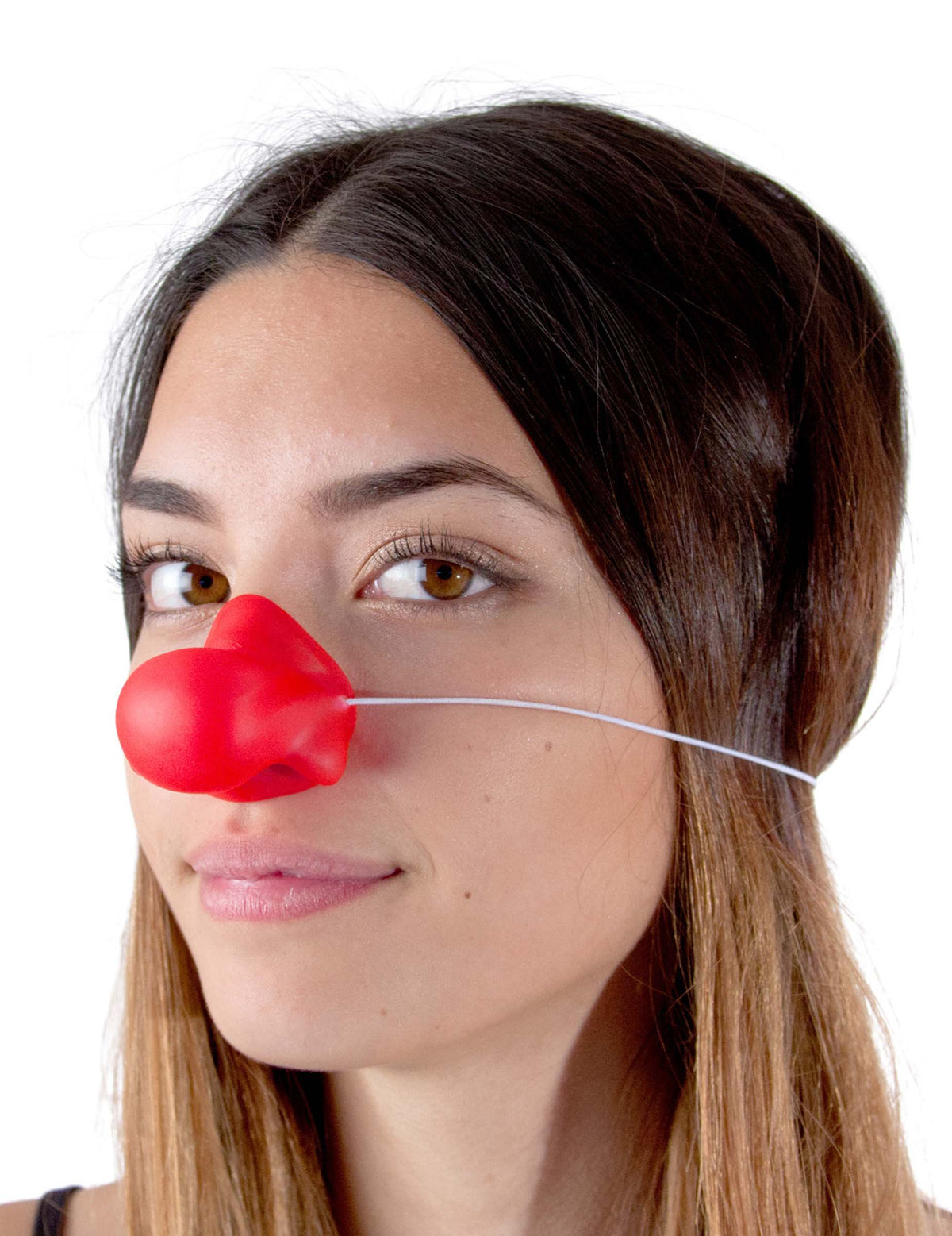 Nez de clown Bozo pour adulte rouge