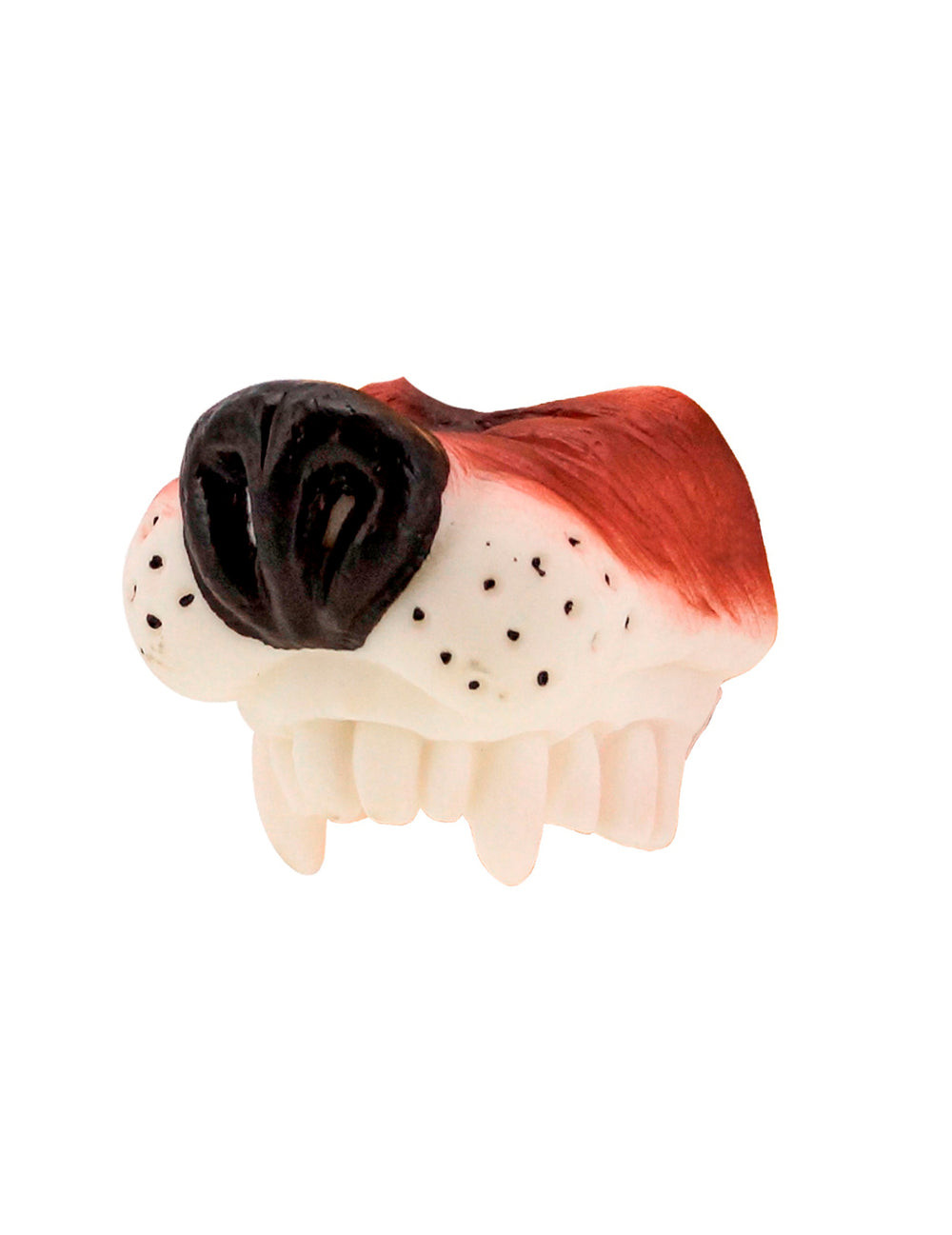 Nez de chien pour adulte marron et blanc avec crocs