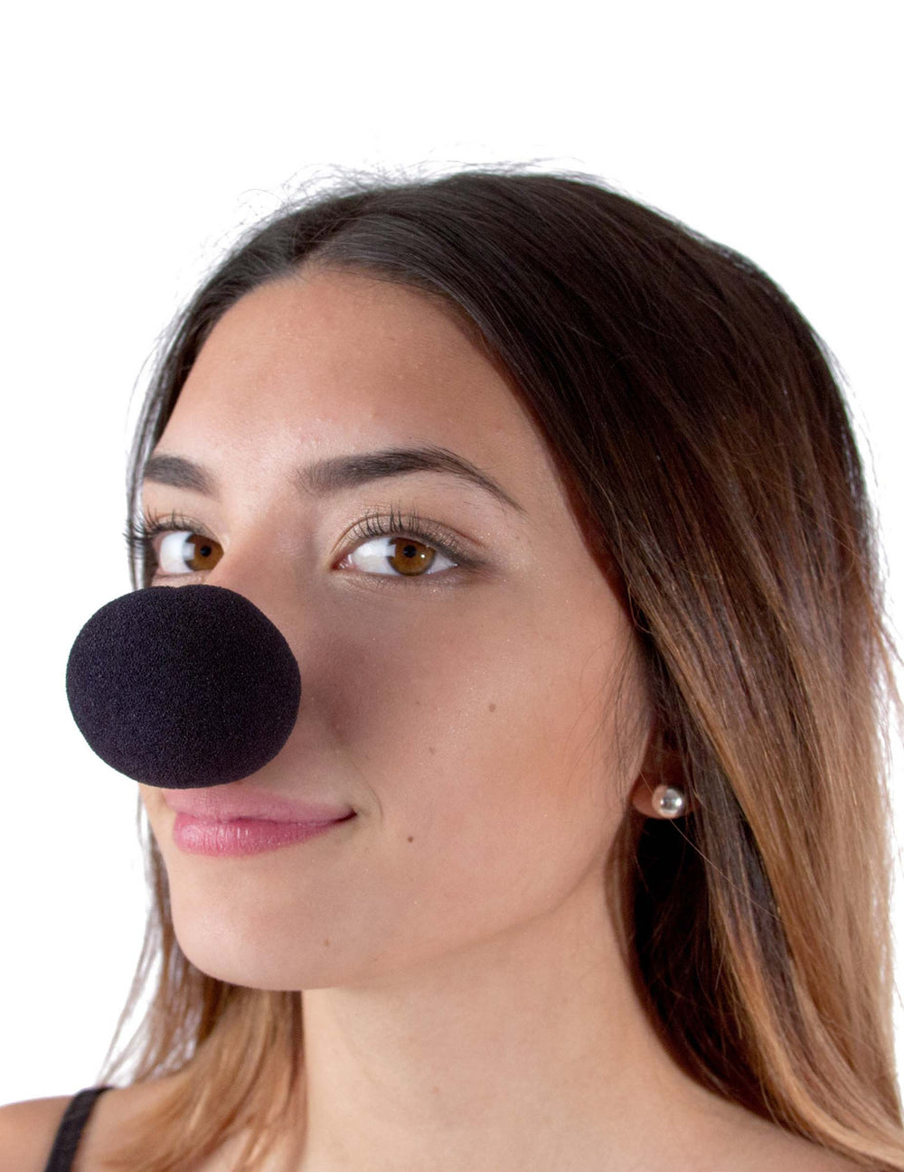 Nez de clown en mousse pour adulte noir