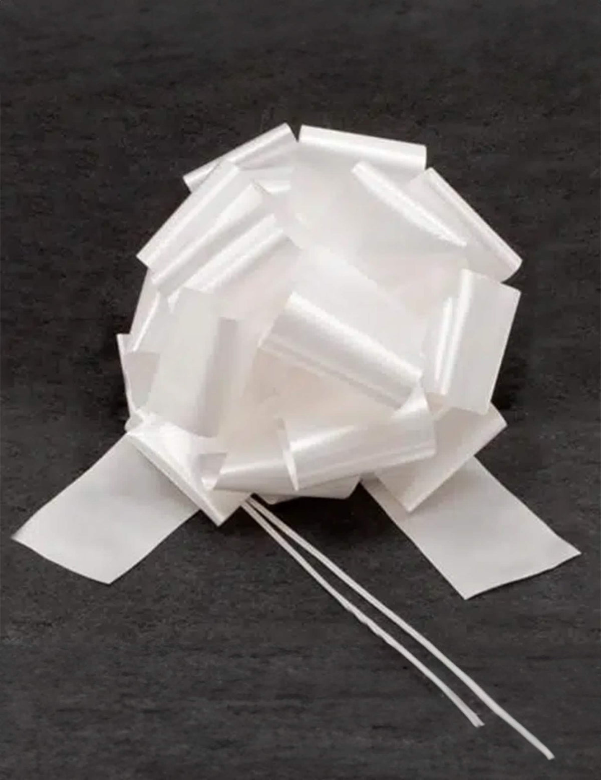 Nó gigante para puxar para decoração branco efeito cetim