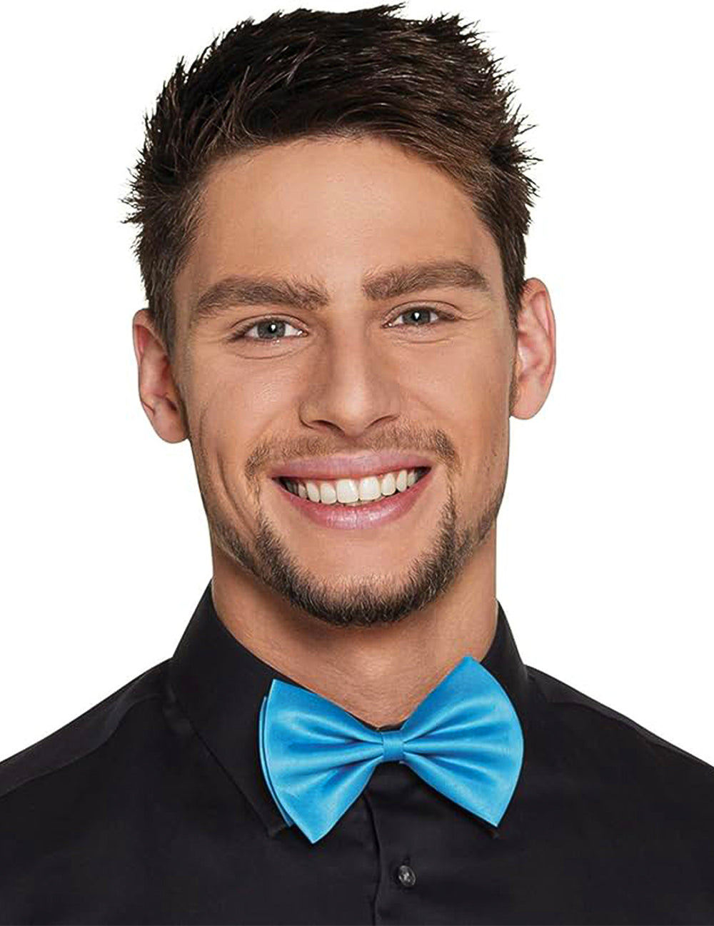 Noeud papillon bleu pour adulte bleu turquoise satiné
