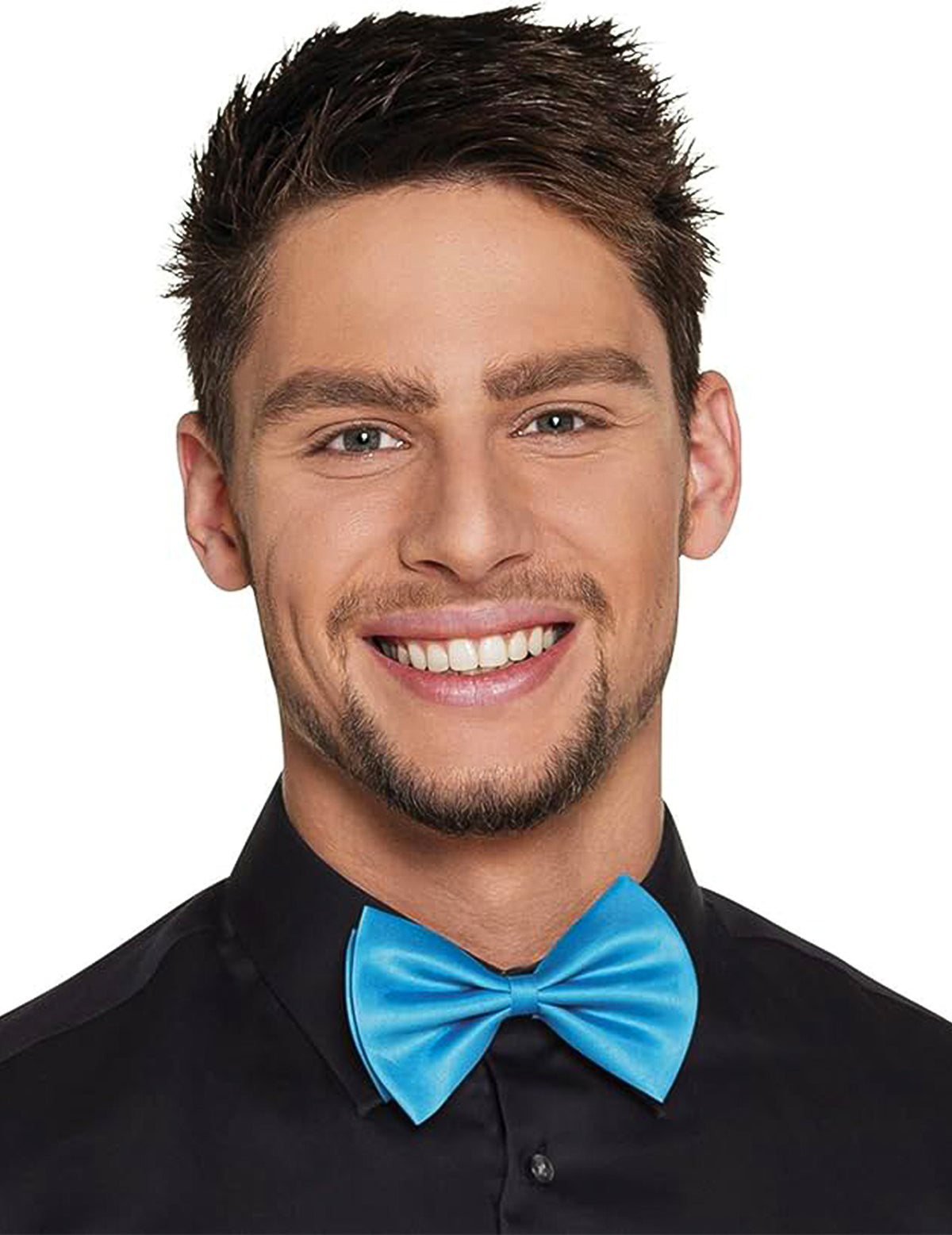 Noeud papillon bleu pour adulte bleu turquoise satiné
