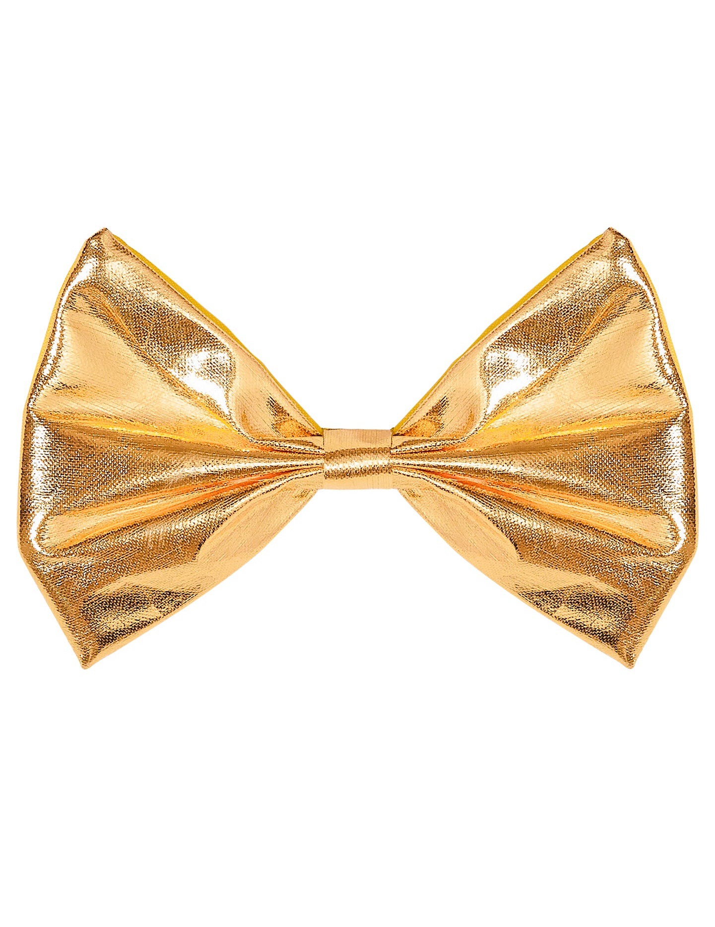 Vue de face du noeud papillon doré pour adulte