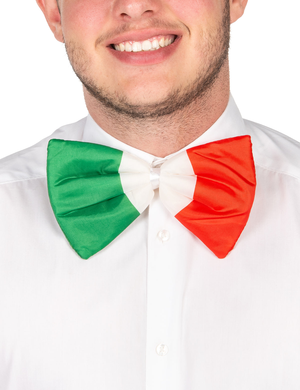 Nœud papillon supporter Italie pour adulte vert blanc rouge