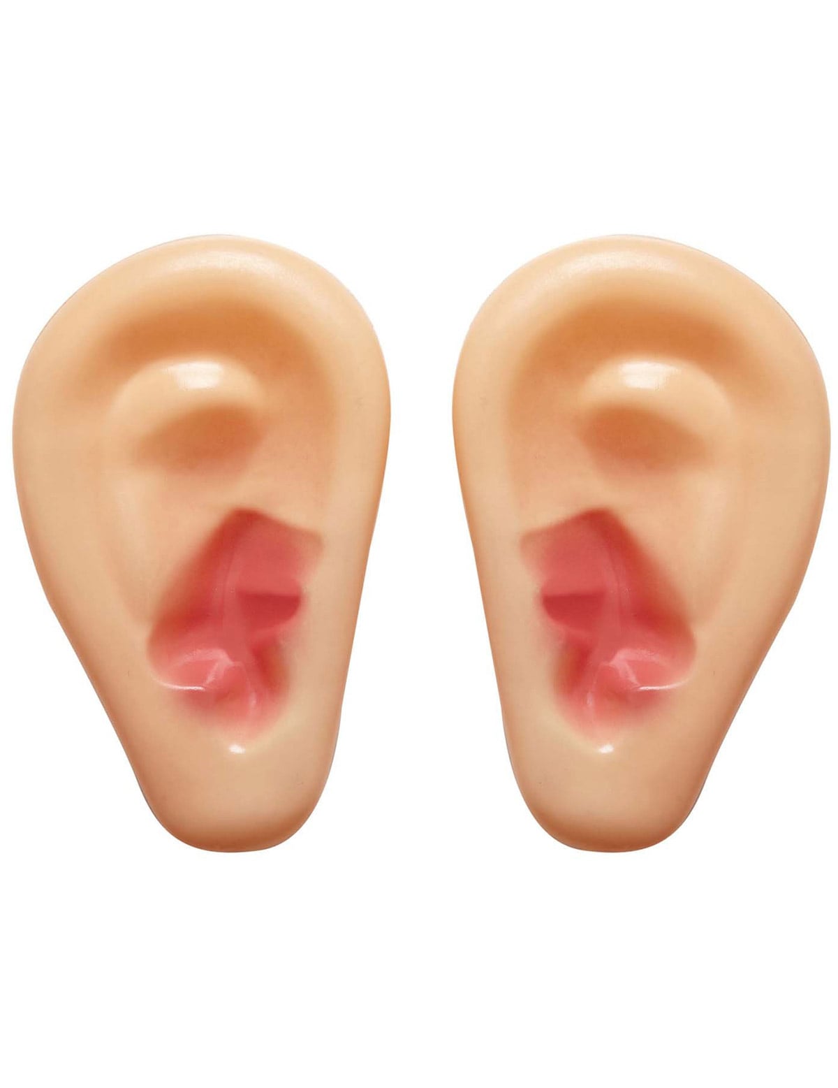 Vue de face de la paire d'oreilles géantes en plastique