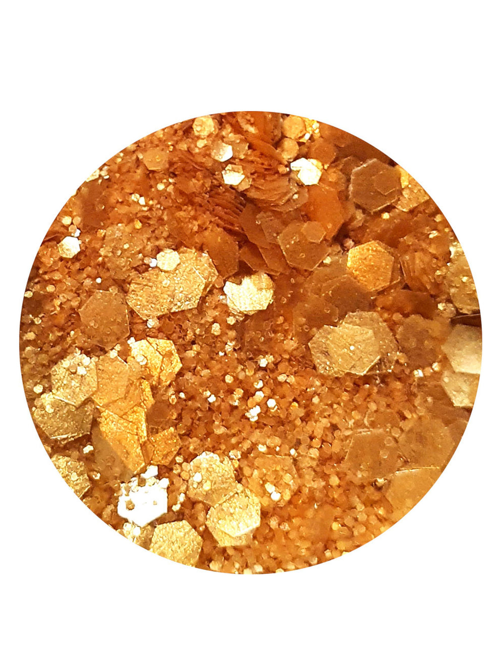 Paillettes biodégradables Queen du désert pour maquillage or