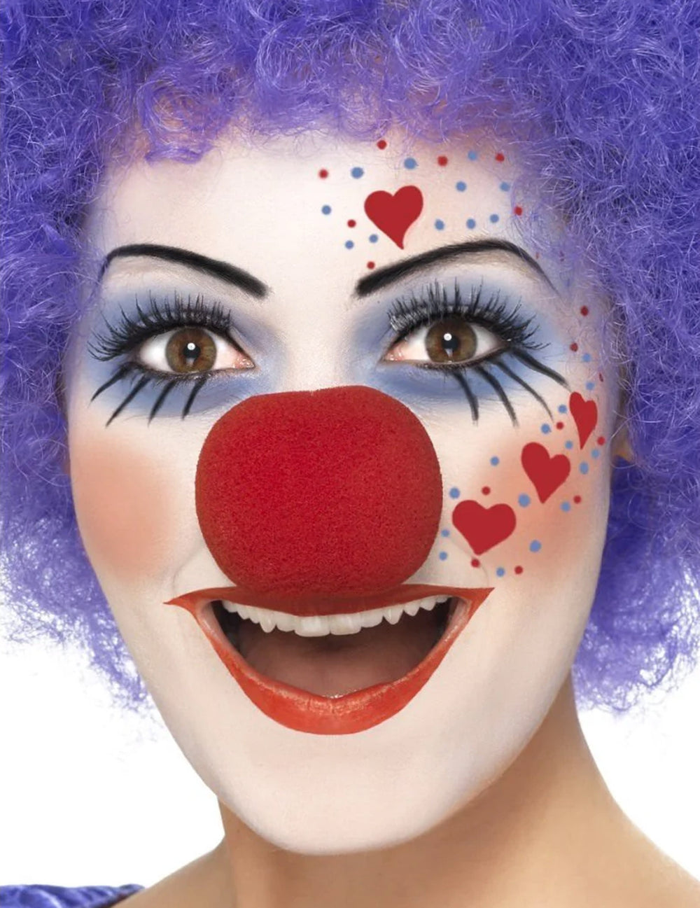 Exemple de maquillage de clown de la palette de maquillage effets spéciaux pour adulte et enfant
