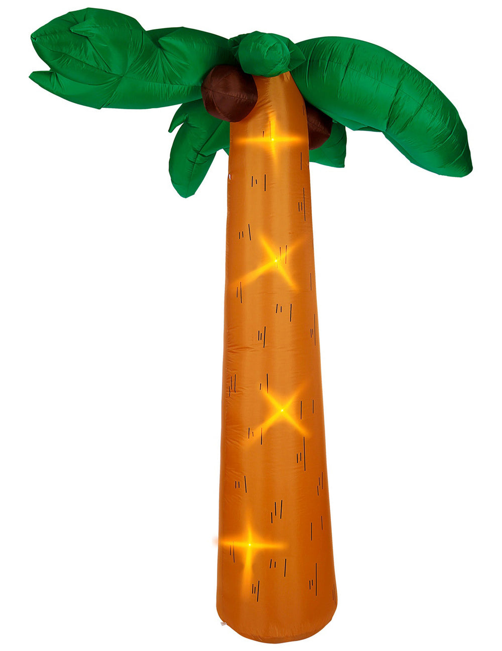 Palmier géant gonflable lumineux pour décoration de fête vert et marron