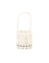 Panier dentelle pour mariage ivoire avec anse