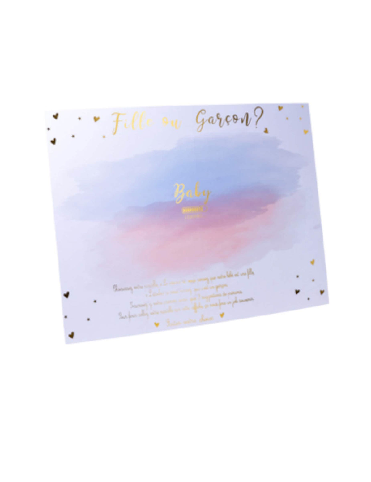 Placa jogo menina ou menino para festa de gender reveal cor de rosa e azul com autocolantes