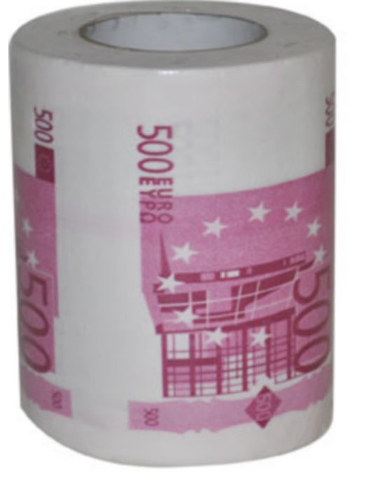 Papier toilette humoristique billet 500 euros pour adulte rose et blanc
