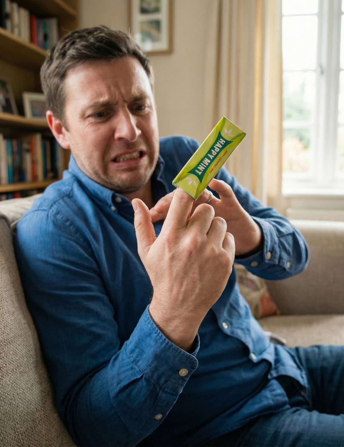 Paquet de chewing-gum claque doigt farces et attrapes pour adulte vert et jaune