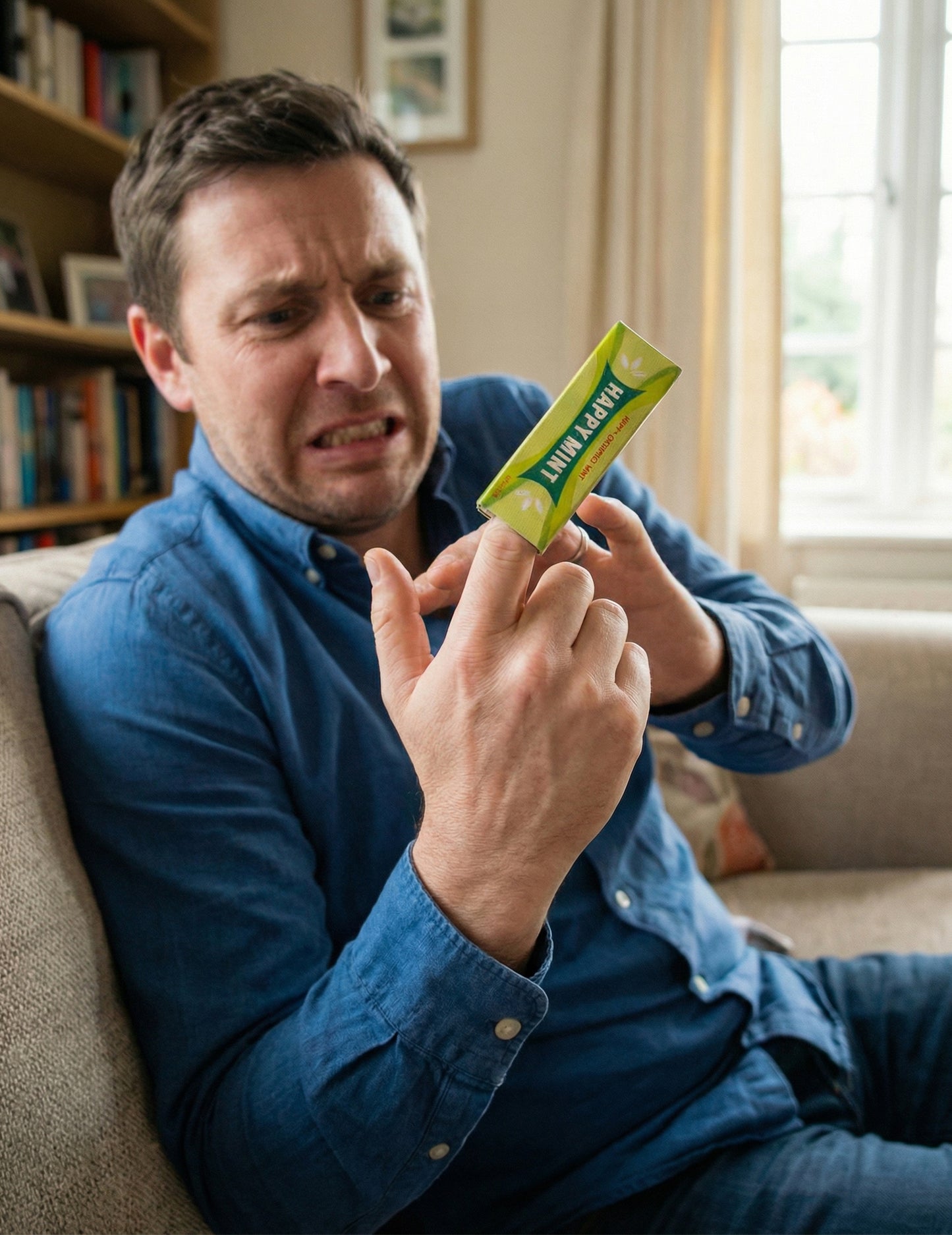 Paquet de chewing-gum claque doigt farces et attrapes pour adulte vert et jaune
