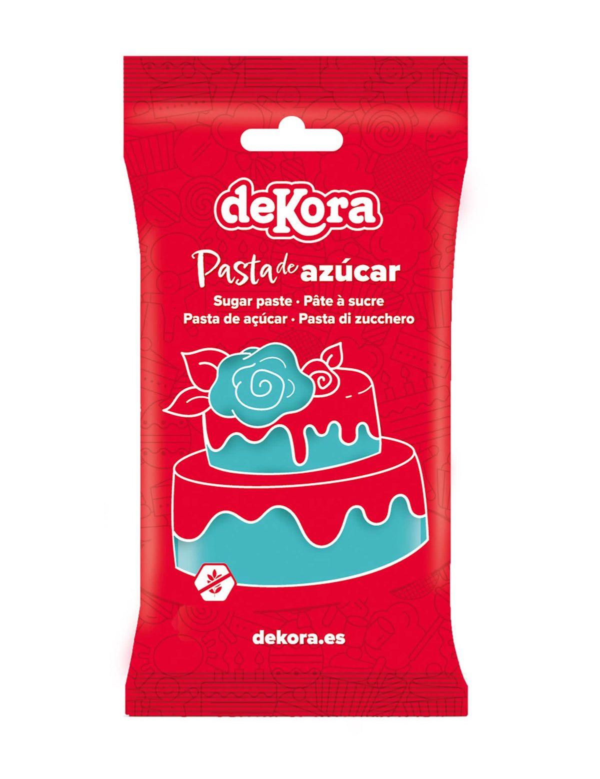 Pasta de açúcar sem glúten azul 250 g para modelagem