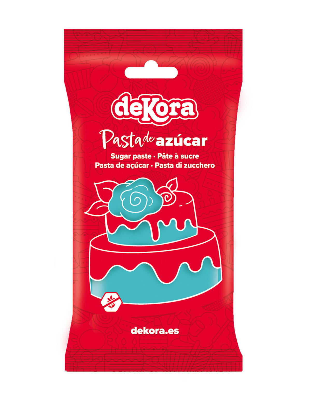 Pasta de açúcar sem glúten azul 250 g para modelagem