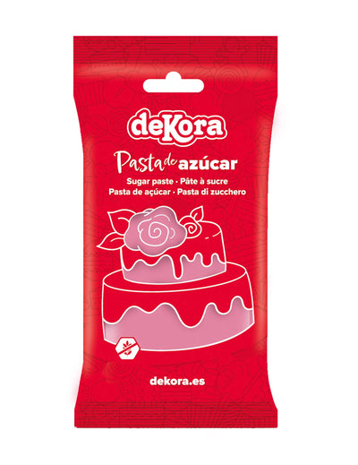 Pasta de açúcar rosa sem glúten 250 g pronta a usar
