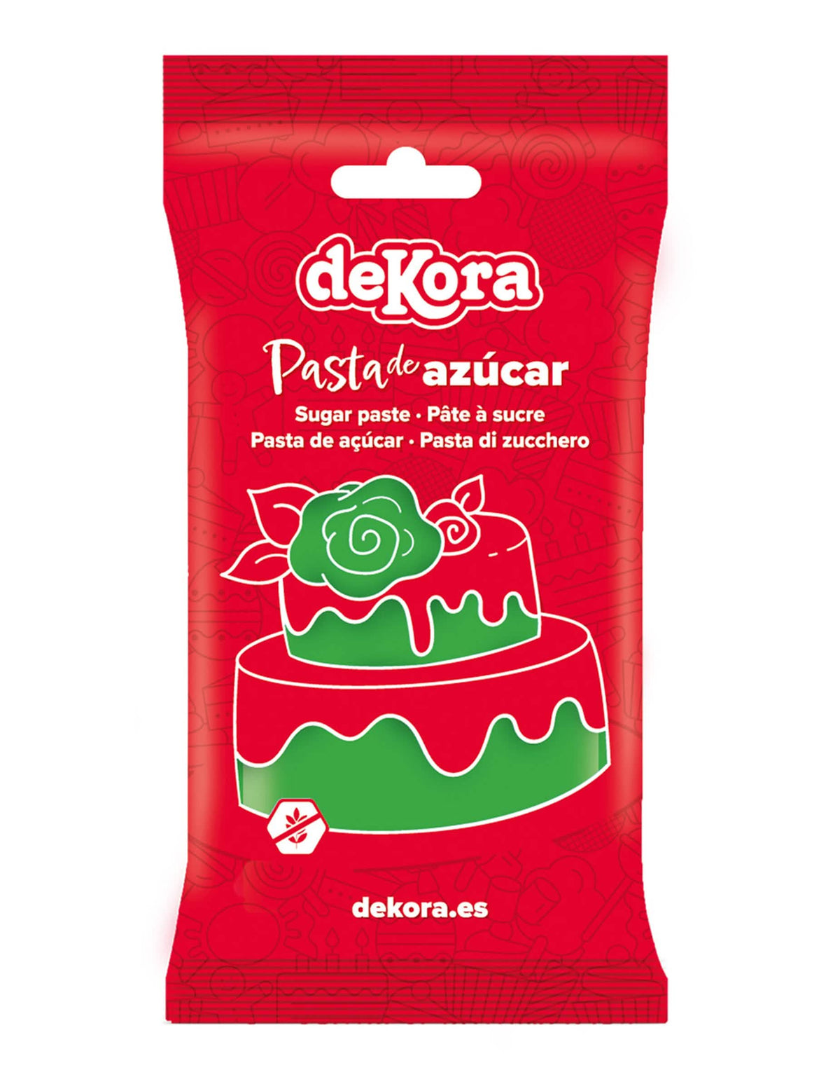 Pasta de Açúcar Verde Sem Glúten 250 g Pronta a Usar