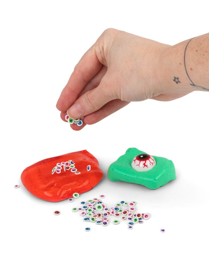Massa e slime com globo ocular e mini olhos Scrunchems